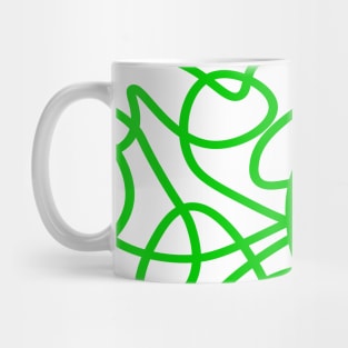 Grey random abstract doodle lines pattern design Mug